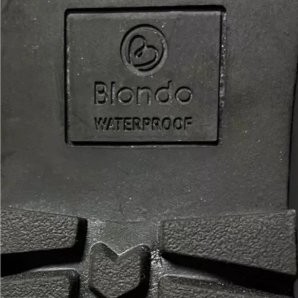 BLONDO Dahlia Black Nubuck Leather Waterproof Bootie Women's Size 8M - Picture 5 of 9